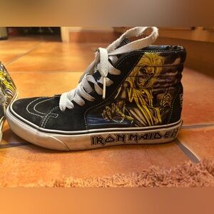 Vans Black High-Top Sneakers Artistic Design
